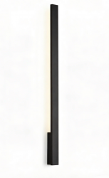 Lampa Zewnętrzna 12W Czarna IP65 Listwa 101cm Minimalistyczna Na Elewację Kaprun Maxlight W0459 