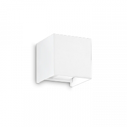  Kwadratowy Biały Kinkiet Ścienny Ogrodowy LED ATOM 313436 IDEAL LUX