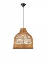 Lampa wisząca rattanowa boho rustykalna industrialna nad stół do salonu sypialni ściemnialna Luces Exclusivas