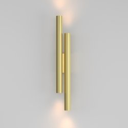 Lampa ścienna kinkiet nowoczesny designerski tuba LED aluminium mosiądz Calipso MAYTONI C082WL-24W2.7K-BS