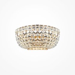  Lampa ścienna kinkiet kryształowy glamour złoty półokrągły Basfor MAYTONI DIA100-WL-02-G