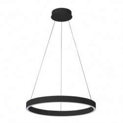 Czarna Nowoczesna Okrągła Lampa Wisząca LED BRASCO DOWN PND-56215-080RPC-BK-3KS4K-TRDIMM ITALUX