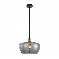 Lampa wisząca Parola PND-3636-1-BRO-SG Italux dymiony szklany jadalniana nad stół