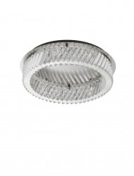 Kryształowy szary okrągły plafon lampa sufitowa LED glamour klasyczny uniwersalny możliwość ściemniania CANLIRA LE45160 Luces Exclusivas 