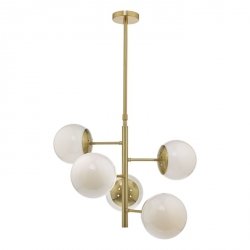 Lampa Wisząca Vintage Białe Szklane Kule BOMBAZINE BOM0535 DAR LIGHTING