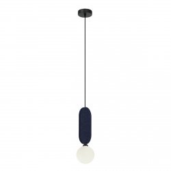 Nowoczesna niebieska lampa wisząca kula Lorenzo Italux PND-59815-1-BLU