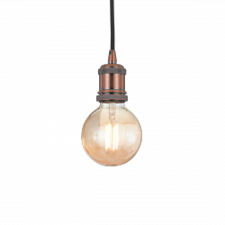 Industrialna lampa wisząca Frida Sp1 Ideal Lux 122106 Miedziana Zwis na żarówkę Loft