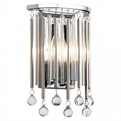 Kryształowy Kinkiet Piper Kichler KL-PIPER2-PC Polerowany chrom Szklany Glamour