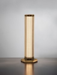 Dekoracyjna lampka stołowa LED szklana geometryczna tuba designerska na komodę TORREV LE46201 Luces Exlusivas