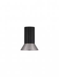 Klasyczna lampa sufitowa plafon aluminiowa czarna tuba brązowy dekor ozdobne wgłębienia uniwersalna możliwość ściemniania MARENZO LE45606 Luces Exclusivas