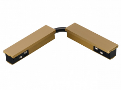 Złoty łącznik flexi elektryczny do szyny natynkowej jednofazowej magnetycznej Azzardo SIGMA TRACK MAGNETIC ELECTRIC CORNER CONNECTOR B AZ7072
