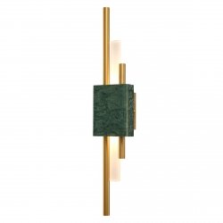 Nowoczesny designerski kinkiet ścienny LED glamour zielono złoty marmurowy geometryczny ELLIE ST-7007W-GREEN Step Into Design