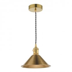 Mosiądzowana Lampa Wisząca Vintage HADANO HAD0140-01 DAR LIGHTING