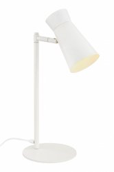 Nowoczesna lampka stołowa biurkowa biała minimalistyczna klasyczna regulowany klosz LORD 8876 Argon