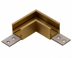 Złoty łącznik kątowy mechaniczny L do szyny natynkowej jednofazowej magnetycznej Azzardo SIGMA TRACK MAGNETIC CORNER A AZ7061