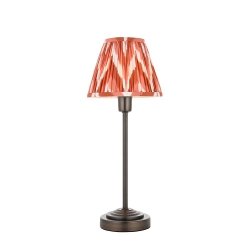 Klasyczna lampka stołowa nocna abażurowa kolorowa designerska uniwersalna Rise & Zigzag 120755 ENDON