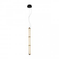 Nowoczesna lampa wisząca LED 6W SANPO ITALUX PND-26384-3V-GD-CL czarny przeźroczysty 