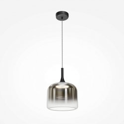 Nowoczesna lampa wisząca czarny szklany klosz Spirito Maytoni MOD286PL-L18B3K