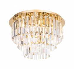 Złoty Plafon Kryształowy MAXLIGHT MONACO C0205 Złota Lampa Glamour