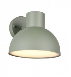 Kinkiet zewnętrzny zielony aluminiowy półokrągły klosz minimalistyczny klasyczny uniwersalny ELBE IP44 262360115 Trio