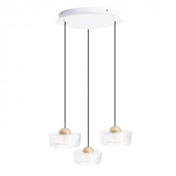 Nowoczesna Designerska Lampa Wisząca Złoty Element LIPARI P0543 MAXLIGHT