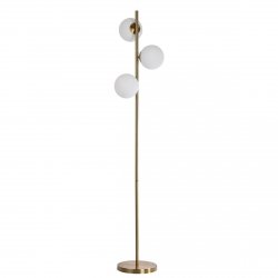 Elegancka nowoczesna złota lampa stojąca podłogowa białe szklane kule DORADO LP-002/3F Light Prestige