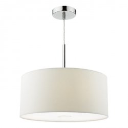Nowoczesna Lampa Wisząca Abażurowa Biała RONDA RON102 DAR LIGHTING