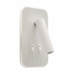 Kinkiet hotelowy do sypialni do czytania biały z dekoracyjnym podświetleniem OTELLO LED D 6W+3W WHITE  03723