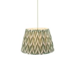 Klasyczna lampa wisząca abażurowa zielona designerska minimalistyczna ozdobna Eltham & Zigzag 114257 ENDON