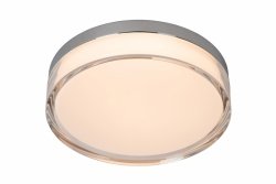Nowoczesny plafon lampa sufitowa LED srebrna uniwersalna minimalistyczna klasyczna okrągła ściemnialna PLANO IP44 78151/12/61 Lucide