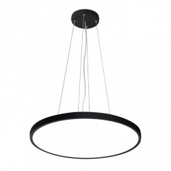 Czarna Nowoczesna Okrągła Lampa Wisząca LED CALVI PND-35263-400R-32W-BL ITALUX