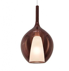 Szklana miedziana lampa wisząca nowoczesna designerska salonowa dekoracyjna Kalique sp1-2 d28 359663 Ideal Lux 