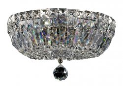 Lampa Sufitowa Żyrandol Glamour Kryształowy Nikiel Okrągły Basfor MAYTONI DIA100-CL-03-N