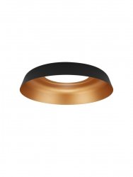 Nowoczesny plafon lampa sufitowa czarno-złota okrągła 50cm uniwersalna minimalistyczna IP54 Luces Exclusivas