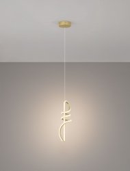 Lampa wisząca LED złota geometryczny zwis designerska nowoczesna ściemnialna Luces Exclusivas