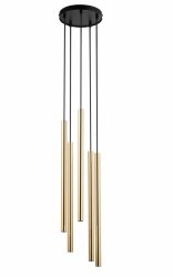 Srebrna lampa wisząca sopel lux V Sigma 40739 lampa nad stół nad wyspę złota rurki 
