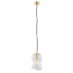 Zjawiskowa elegancka lampa wisząca z kryształu czarno -złote elementy pokój dzienny przedpokój DEPORTIVO 4742 Argon