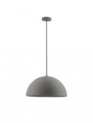 Nowoczesna szara lampa wisząca półokrągły klosz minimalistyczna uniwersalna możliwość ściemniania NAVIRTA LE45343 Luces Exclusivas