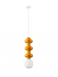 Designerska Lampa Wisząca z Ceramiki w Kolorze Pomarańczowym Luces Exclusivas VILROSA LE44567