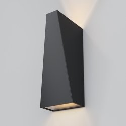 Nowoczesny kinkiet elewacyjny zewnętrzny LED minimalistyczny metalowy czarny podświetlający ścianę Times Square MAYTONI O580WL-L6B