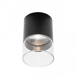 Lampa sufitowa plafon LED minimalistyczna nowoczesna tuba czarna szklana klasyczna Fusion C0275 MAXLIGHT 