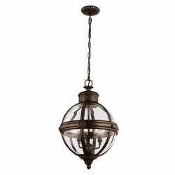 Lampa wisząca Adams 3 źródła światła brytyjski brąz styl wiktoriański FE-ADAMS-3P-BRZ FEISS