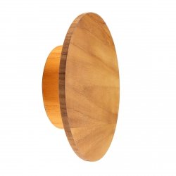Nowoczesny drewniany okrągły kinkiet LED 8W CLEAN QN-CLEAN-LED-WB-25-TEAK