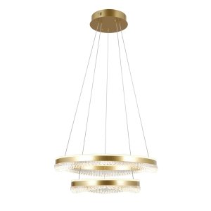 Lampa wisząca Italux Morte PND-34535-2L-GD Złota 2-płomienna Nowoczesna LED