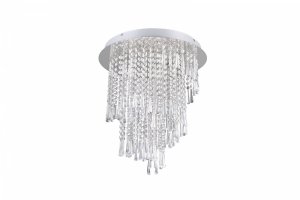 Kryształowy Dekoracyjny Plafon LED W Kolorze Chrom POMP R67349106 RL