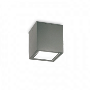Zewnętrzny Kwadratowy Nowoczesny Plafon Sufitowy Antracytowy TECHO 251516 IDEAL LUX