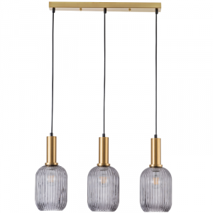 Ozdobna Szklana Lampa Wisząca  SUFFOLK SMOKEY 318862 Polux