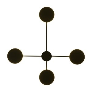 Lampa ścienna kinkiet LED listwa czarna z kołami klasyczna minimalistyczna uniwersalna CLEX MW1134-750 Step Into Design