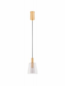 Złota lampa wisząca ze szklanym kloszem IQUITOS LE44846 Luces Exlusivas