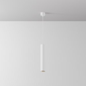 Lampa wisząca minimalistyczna LED aluminium biały nad stół do jadalni do salonu Focus LED Maytoni P072PL-L12W4K-1